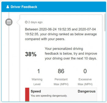 Driver feedback Example